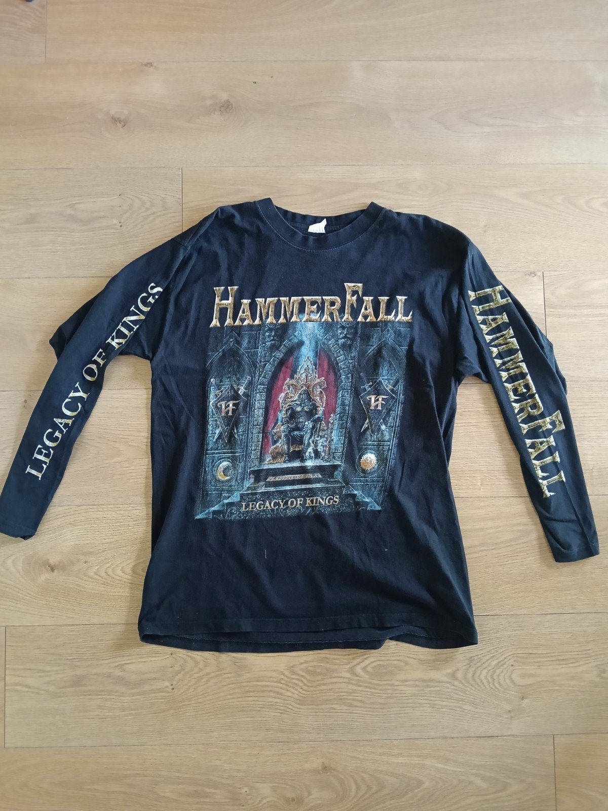 Vintage Hammerfall Templars of heavy metal longsleeve 1998, Kleding | Heren, T-shirts, Ophalen of Verzenden, Zo goed als nieuw