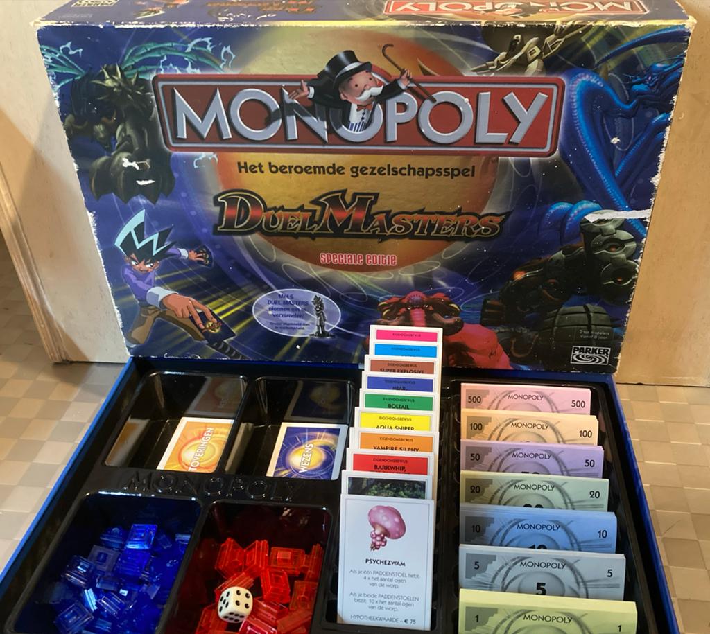 Monopoly Duel Masters Special Editie Bordspel, Hobby en Vrije tijd, Gezelschapsspellen | Bordspellen, Gebruikt, Drie of vier spelers