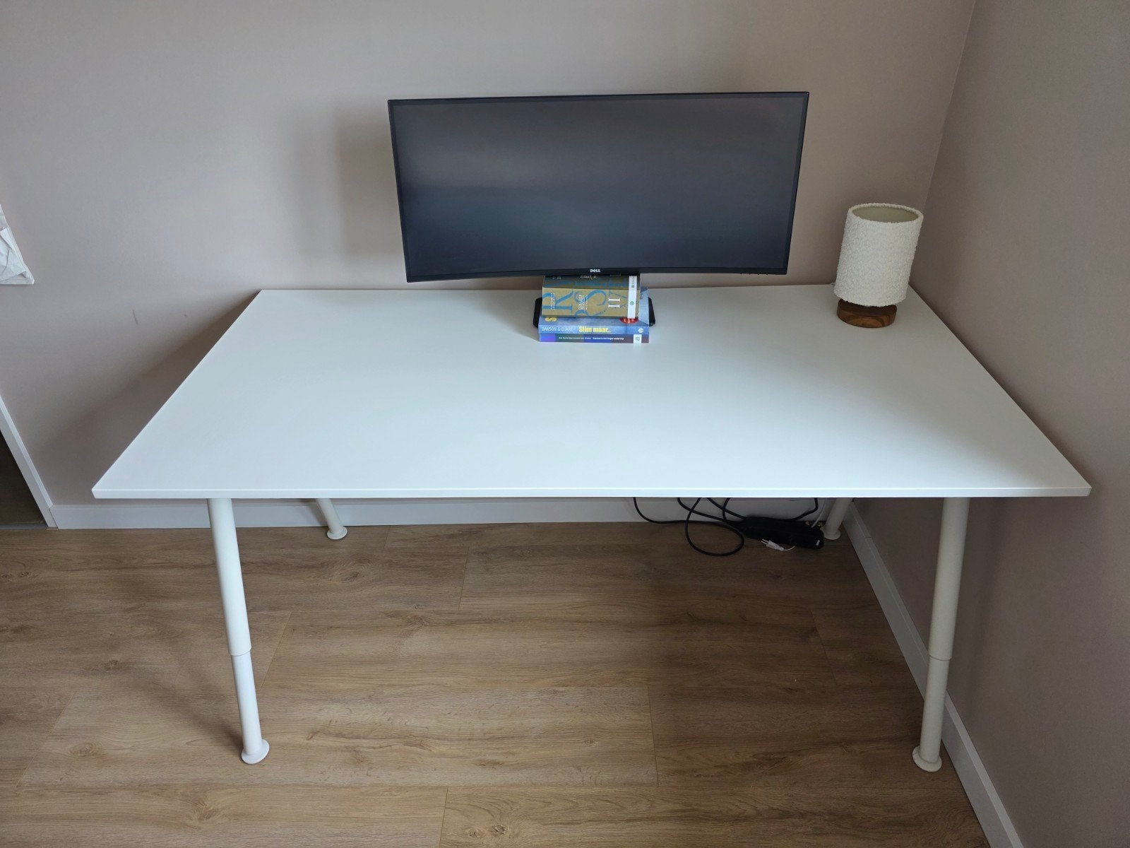 Ikea Galant bureau, wit, in hoogte verstelbaar (80x160cm), Huis en Inrichting, Bureaus, Ophalen, Overige typen, Spaanplaat of MDF