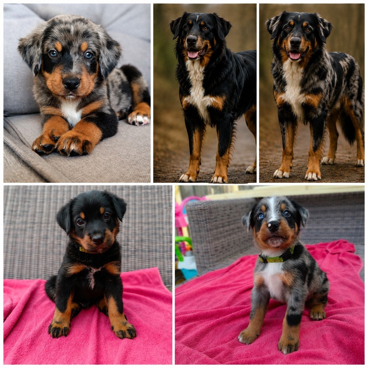🤎🖤🤍 Beaucer Sennen pups!!! Beauceron x Berner Sennen, Parvo, Overige rassen, 8 tot 15 weken, Meerdere