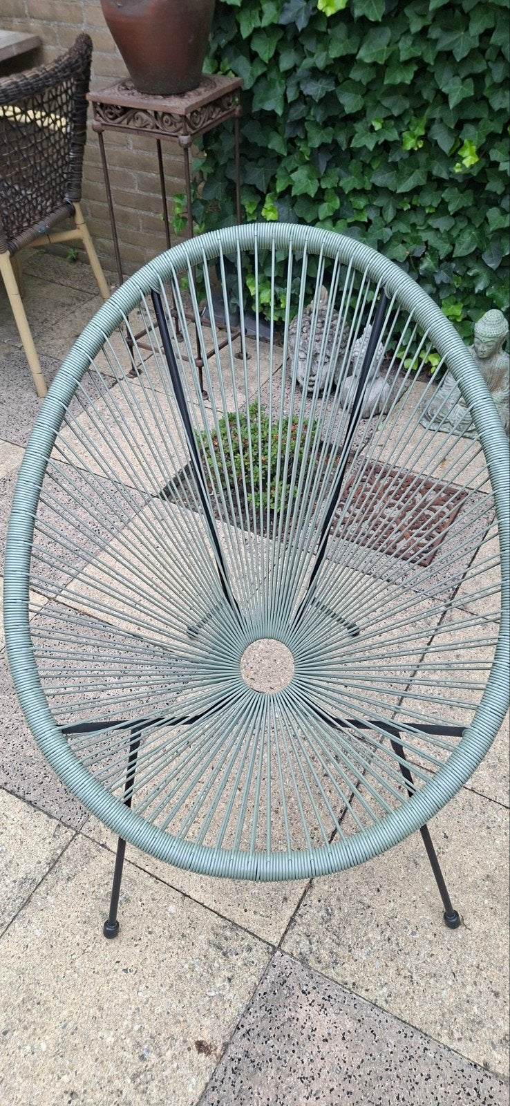 Groene draadstoel - Leuk model, zit heerlijk!, Ophalen, Overige kleuren, Zo goed als nieuw, Eén