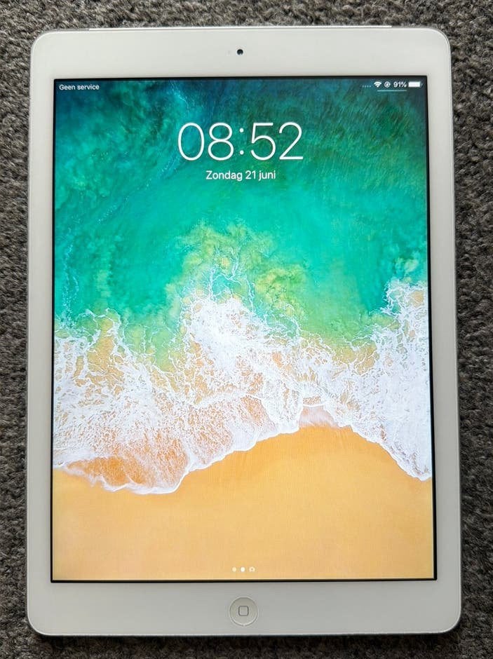 Apple iPad Air (1e generatie) 64GB Zilver, met 4G & GPS, 10 inch, Apple iPad Air, Ophalen of Verzenden, Zo goed als nieuw