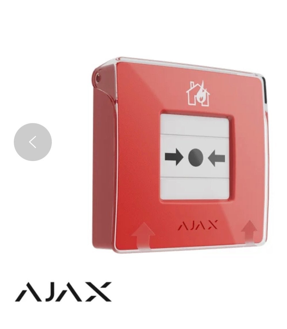 Ajax Draadloze Handbrandmelder Rood, Detector, Sensor of Melder, Nieuw, Ophalen of Verzenden, Overige soorten
