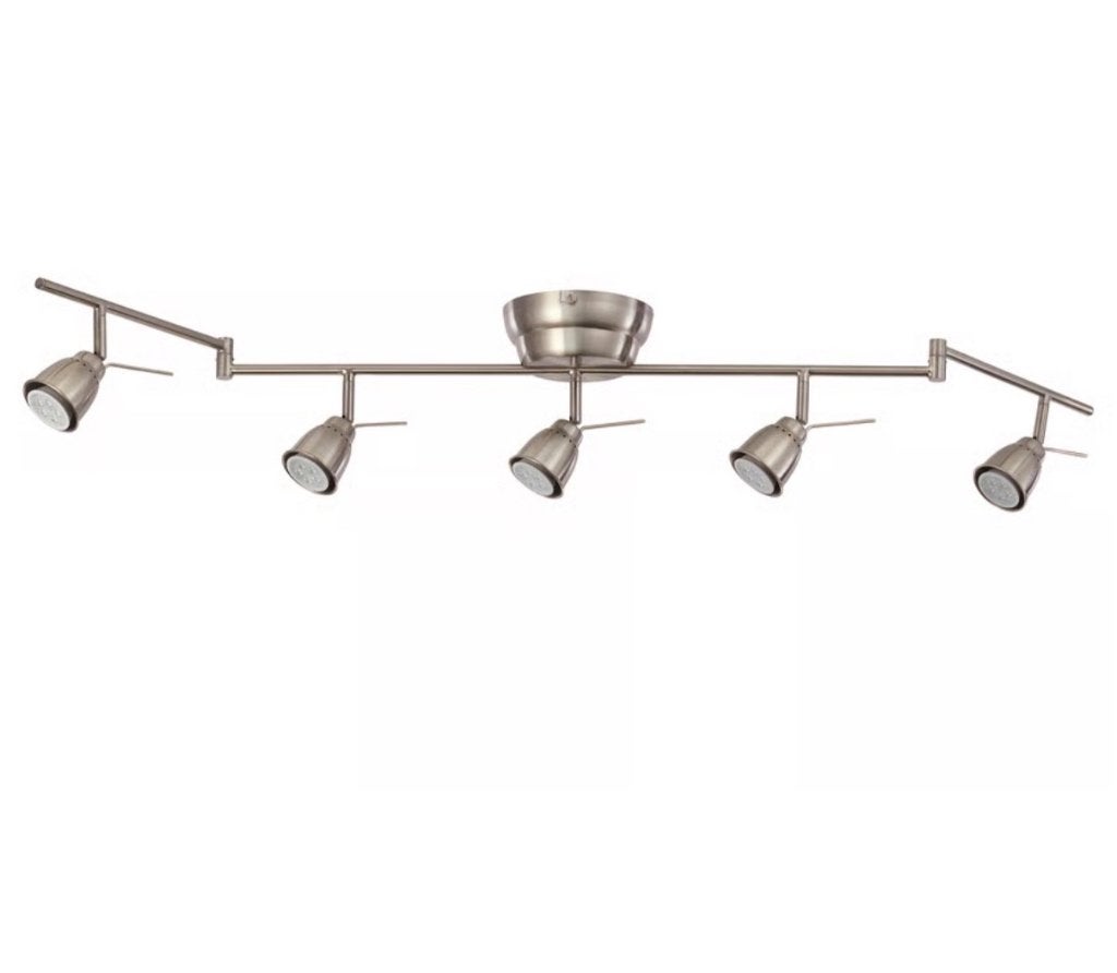 Ceiling track 5 lamps, Ophalen, Grijs, Zo goed als nieuw, Plafondlamp