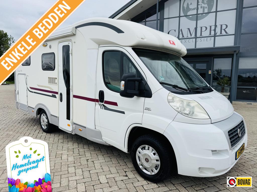 Adria Compact SL Enkele bedden Airco 2009, Caravans en Kamperen, Campers, Standaard zit, Fiat, Bedrijf, Tot en met 3