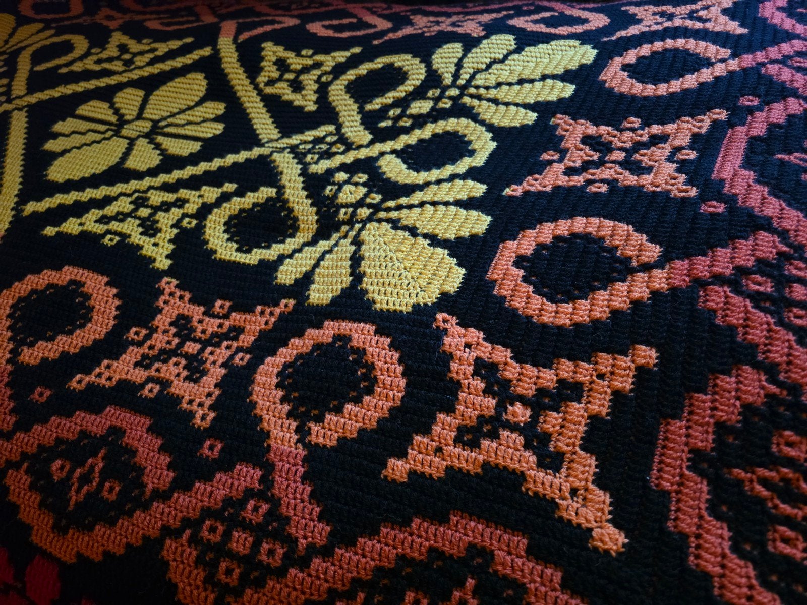 Gehaakte deken/plaid/ sprei Celtic Vibes., Hobby en Vrije tijd, Ophalen of Verzenden, Zo goed als nieuw, Haken, Overige typen
