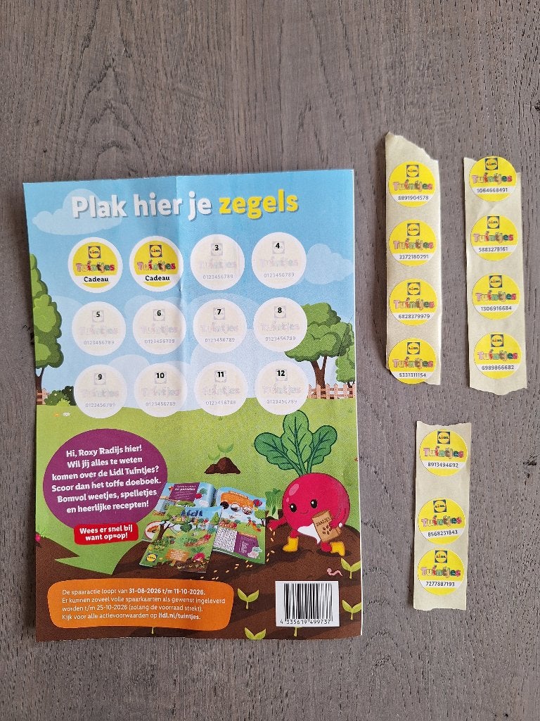 Lidl tuintjes 11 zegels, Lidl, Ophalen of Verzenden