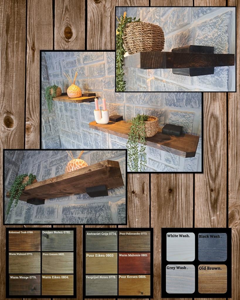 Wandplank met Blokwandsteunen, Huis en Inrichting, Woonaccessoires | Wandplanken en Boekenplanken, Ophalen of Verzenden, Nieuw