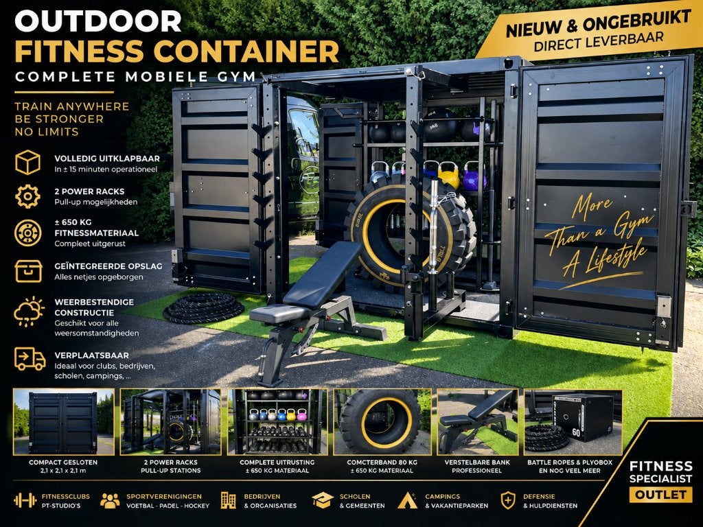 Outdoor Fitness Container – Complete Mobiele Gym – NIEUW, Sport en Fitness, Ophalen, Nieuw, Krachtstation