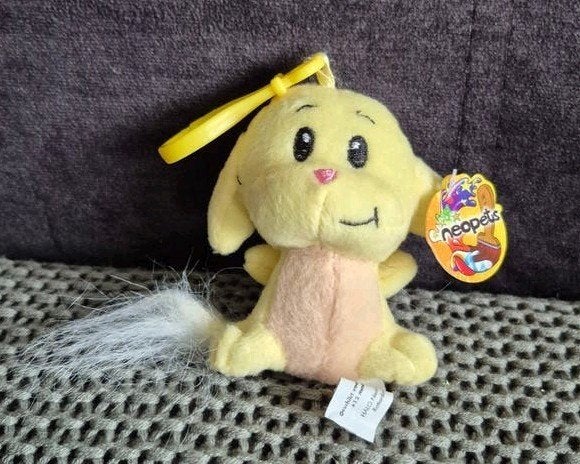 Neopets Gele Kacheek knuffel sleutelhanger, Overige merken, Overige typen, Ophalen of Verzenden, Klein (minder dan 20 cm)