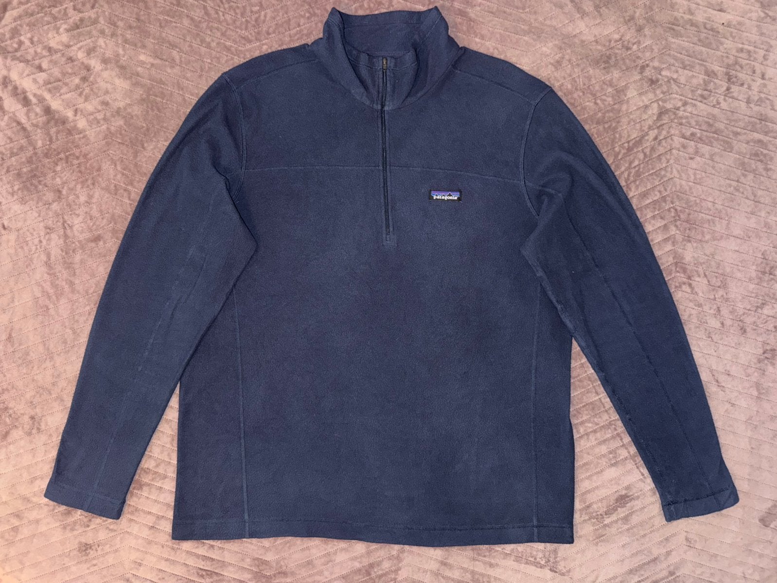 Patagonia Micro D 1/4-Zip Fleece Pullover, Ophalen of Verzenden, Zo goed als nieuw, Maat 56/58 (XL), Blauw