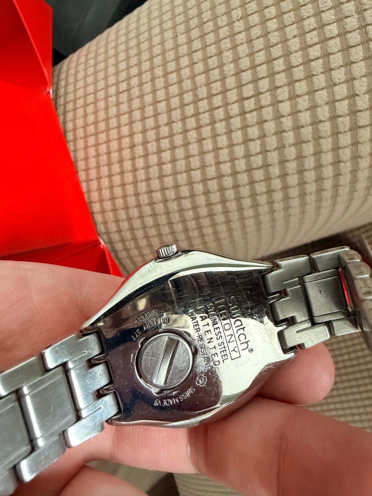 Swatch Polshorloge - Zo goed als nieuw, Sieraden, Tassen en Uiterlijk, Horloges | Dames, Staal, Polshorloge, Swatch, Ophalen of Verzenden