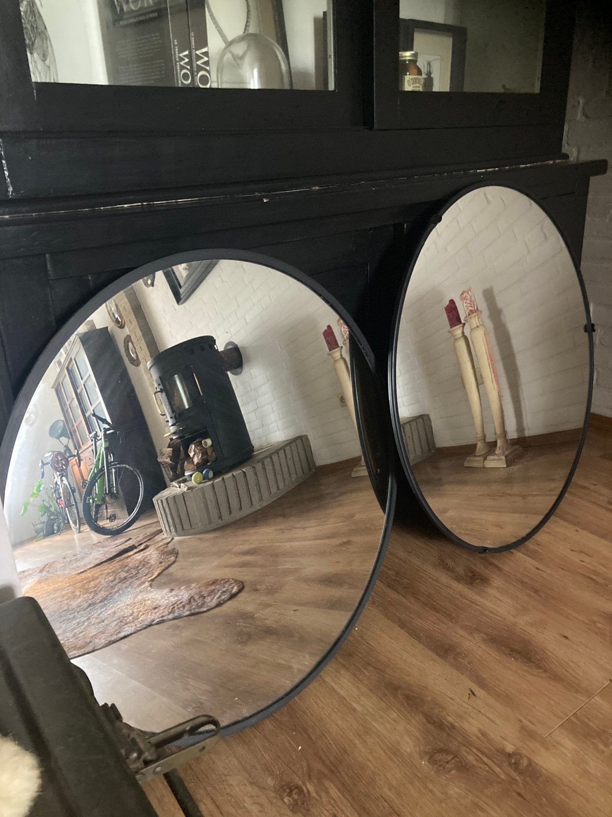 Spiegels,  safety mirrors, Ophalen, Rond, Zo goed als nieuw, 75 tot 100 cm