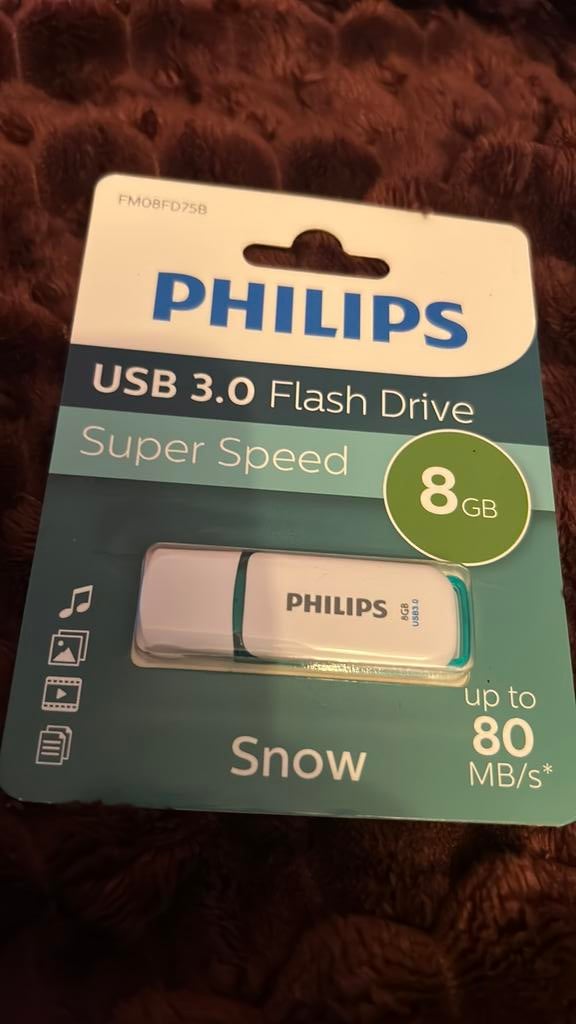 Philips USB Flash Drive FM08FD75B/10, Ophalen, Philips, Fotocamera