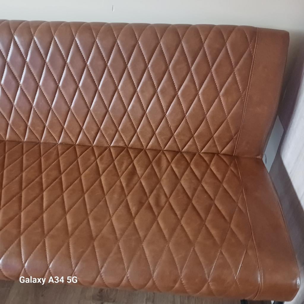 Stijlvolle bank met ruitpatroon, Gebruikt, Modern, Industrieel, 150 tot 200 cm, Tweepersoons