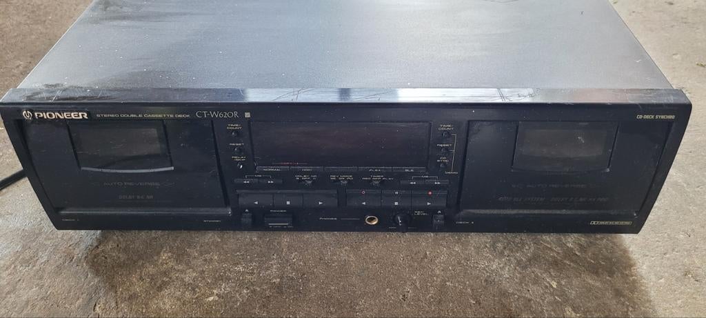 Pioneer CT-W620R Dubbel Cassettedeck - Auto Reverse, Ophalen, Dubbel, Auto-reverse