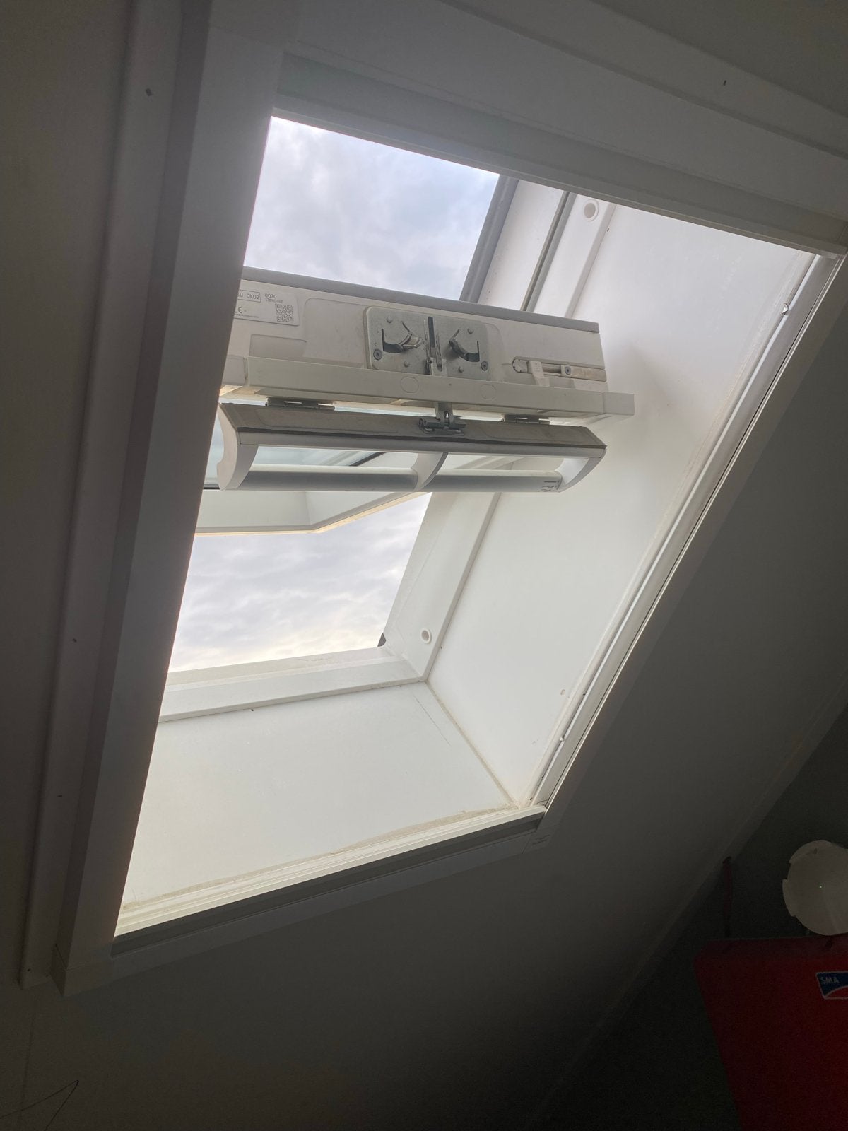 Velux Dakraam GGU CK02 met Bruynzeel Plissé Hor, Ophalen, Gebruikt, Minder dan 80 cm, 80 tot 120 cm