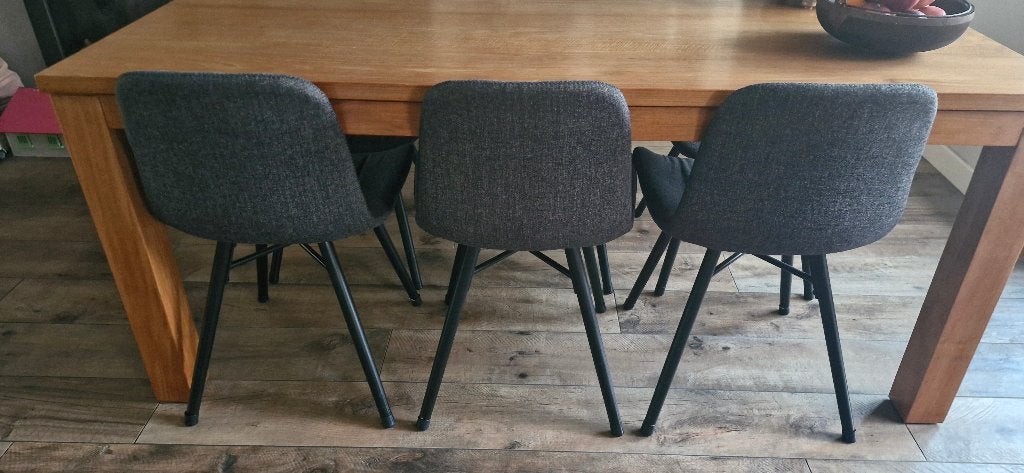 Zes eetkamerstoelen VT Wonen, Ophalen, Gebruikt, Zwart, VT Wonen