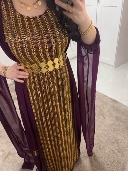 JileKurdi Tradioneel zonder riem, Kleding | Dames, Gelegenheidskleding, Ophalen of Verzenden, Zo goed als nieuw, Paars, Overige typen