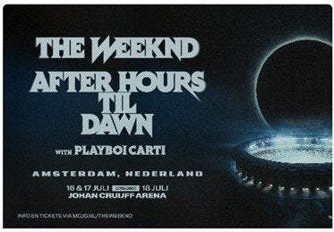 The Weeknd - 18 juli - vak 120 - 2 kaarten naast elkaar, Tickets en Kaartjes, Twee personen, Juli