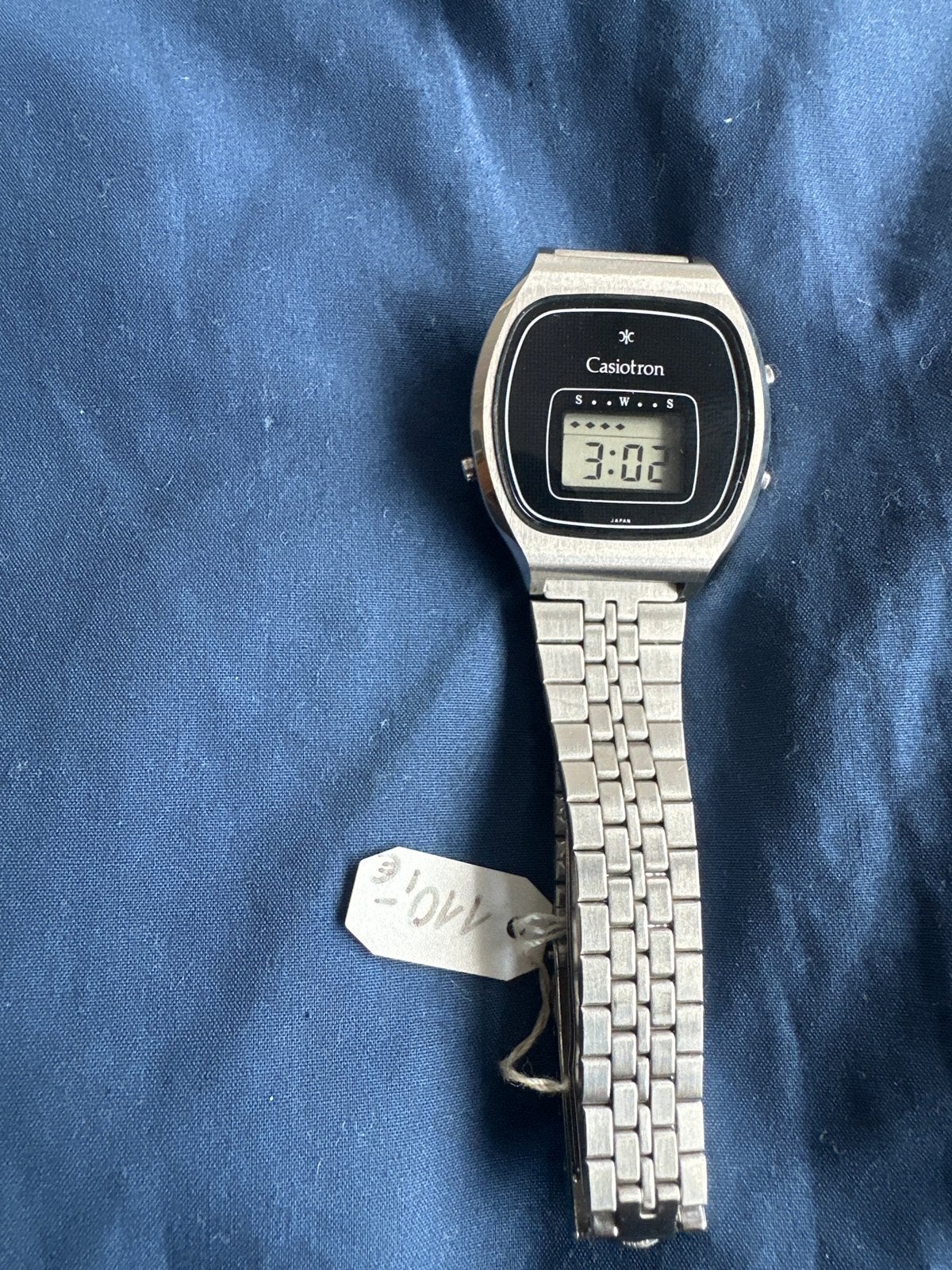 Vintage Casio Casitron Polshorloge - Zo goed als nieuw, Casio, Staal, Polshorloge, Ophalen of Verzenden