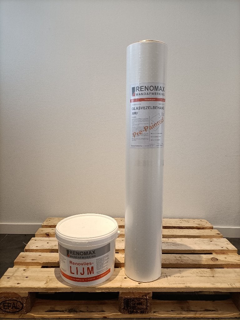 200grams glasvezelbehang + 10kg lijm 50m2, Diensten en Vakmensen, Schilders en Behangers, Behangen, Kleuradvies