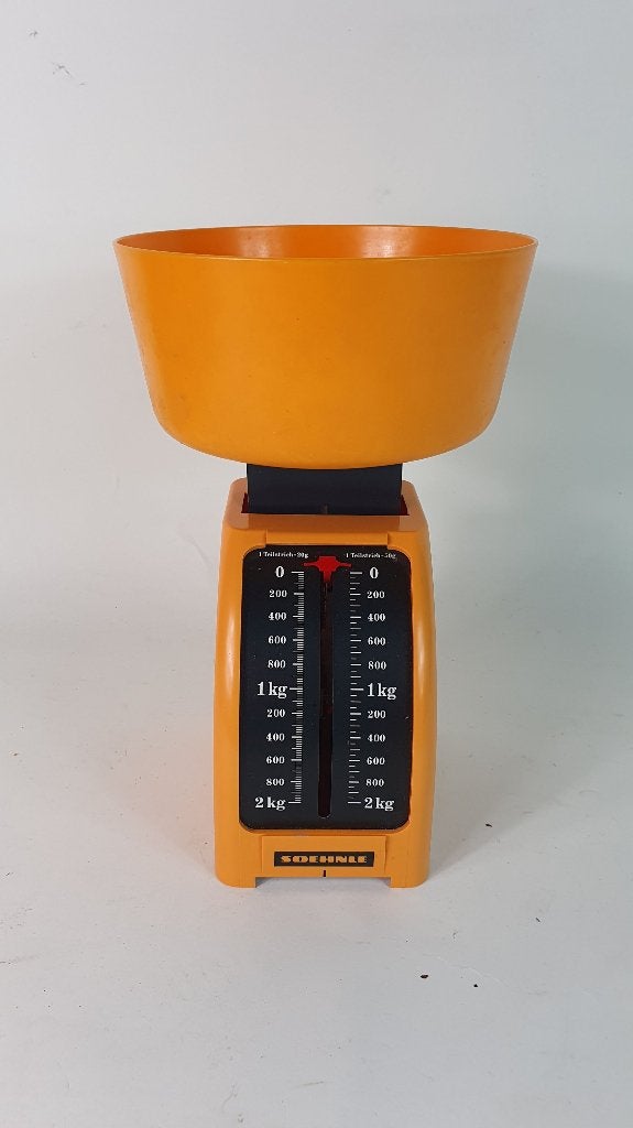 Soehnle retro vintage keukenweegschaal, oranje, 2kg. 8A9, Tweedehands verkoop, Tweedehands verkoop, Gebruikt, Ophalen of Verzenden