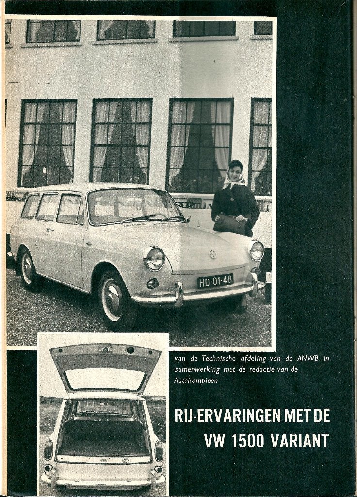 Autokampioen test VW 1500 Variant 1962, Ophalen of Verzenden, Gelezen, Volkswagen
