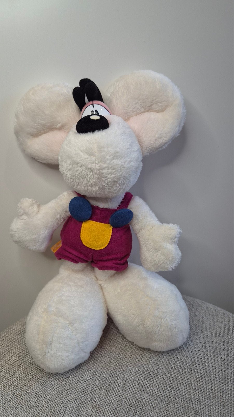 Vintage Diddl-muis pluche knuffel - Depesche 90s nostalgie, Muis, Overige merken, Overige karakters, Ophalen of Verzenden