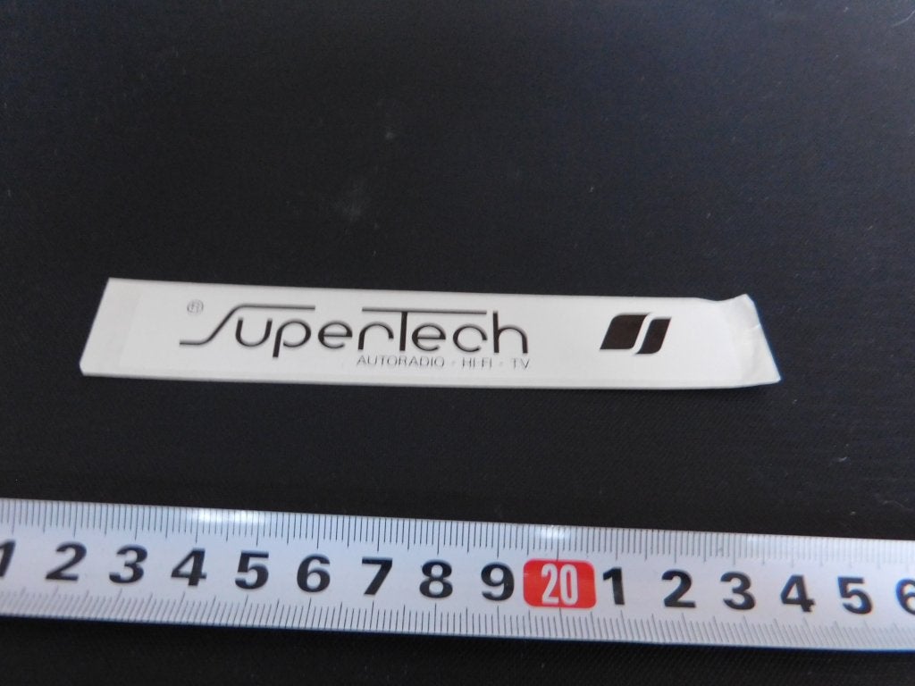 sticker SuperTech autoradio Hi-Fi TV, Ophalen, Zo goed als nieuw
