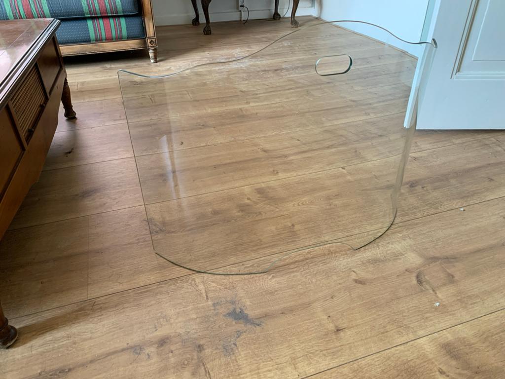 Stijlvol glazen haardscherm - Modern en veilig, Ophalen of Verzenden, Gebruikt, Vrijstaande haard, Overige soorten