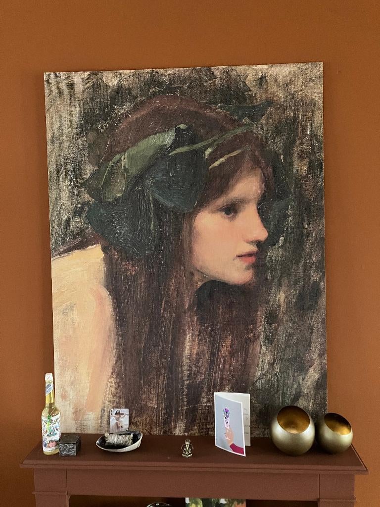 Houtprint van John William Waterhouse, Ophalen, Zo goed als nieuw, 100 tot 125 cm, Print