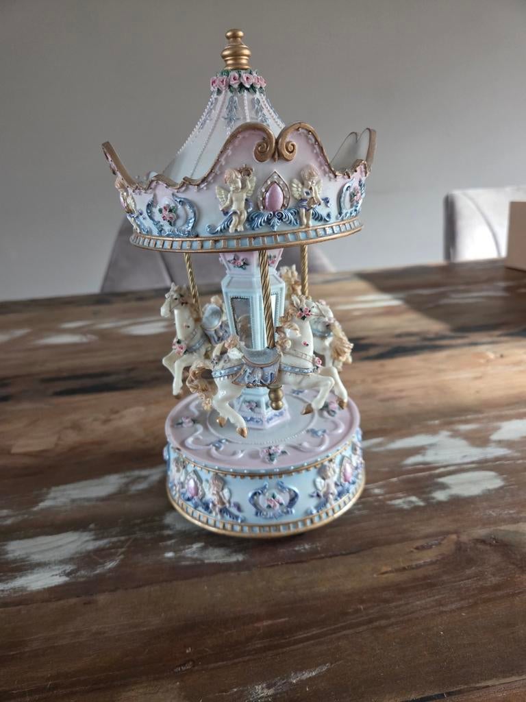 Carrousel Engel/Paard Muziekdoos, Ophalen of Verzenden