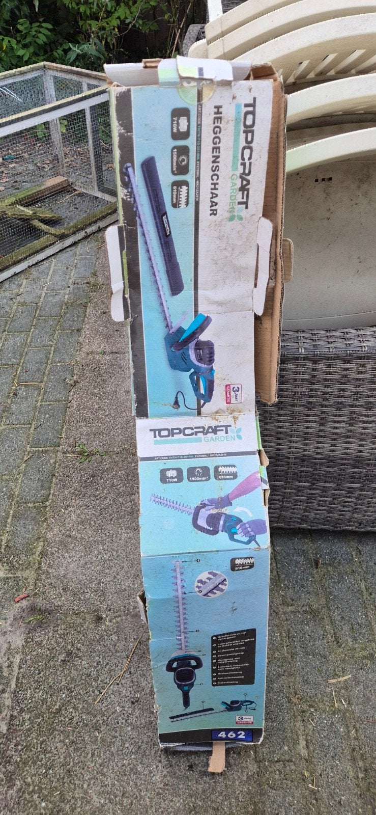 TOPCRAFT Heggenschaar Elektrisch - Zo goed als nieuw, Tuin en Terras, Ophalen of Verzenden, Zo goed als nieuw, Elektrisch, TOPCRAFT