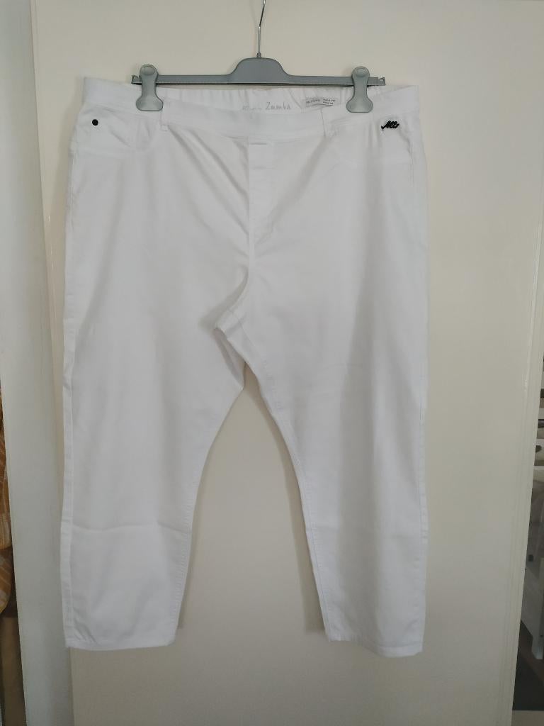 Dames broek wit maat 50 tregging / skinny leg, Wit, Maat 46/48 (XL) of groter, Ophalen of Verzenden, Zo goed als nieuw