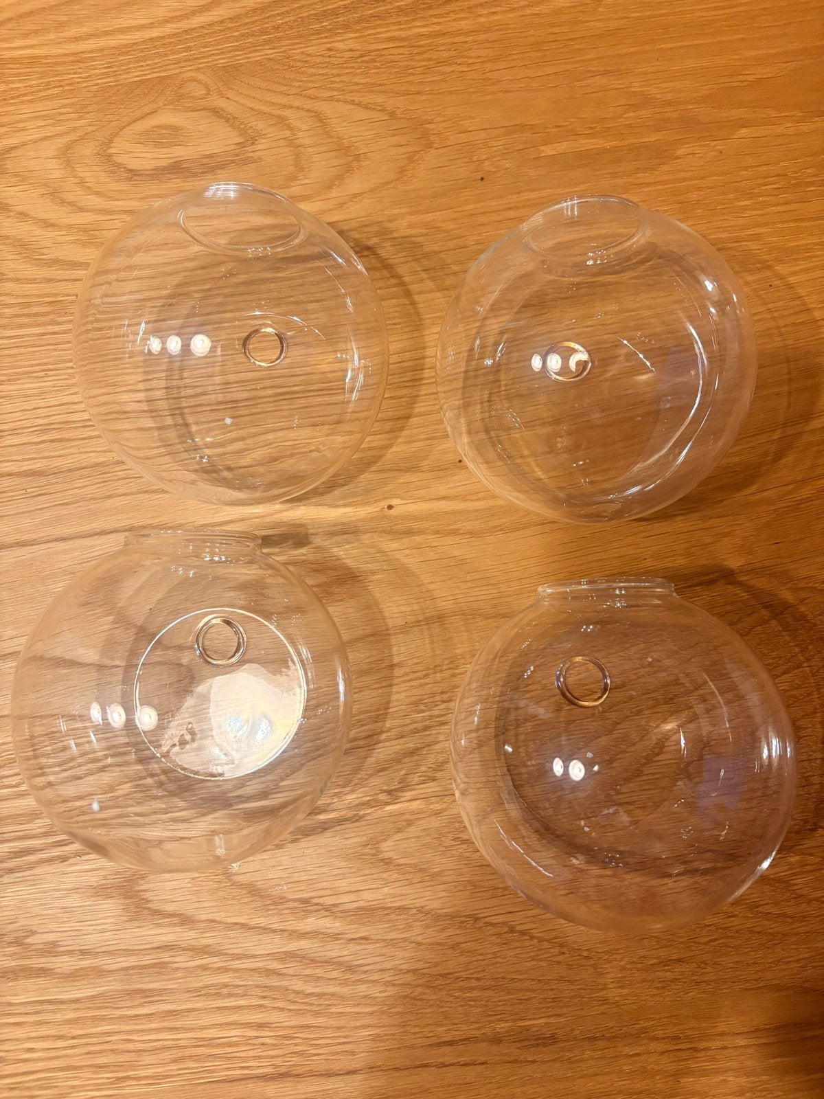4x Wandgemonteerde Glazen Hydroponische Vaas Muurdecoratie, Huis en Inrichting, Woonaccessoires | Vazen, Ophalen, Nieuw, Transparant