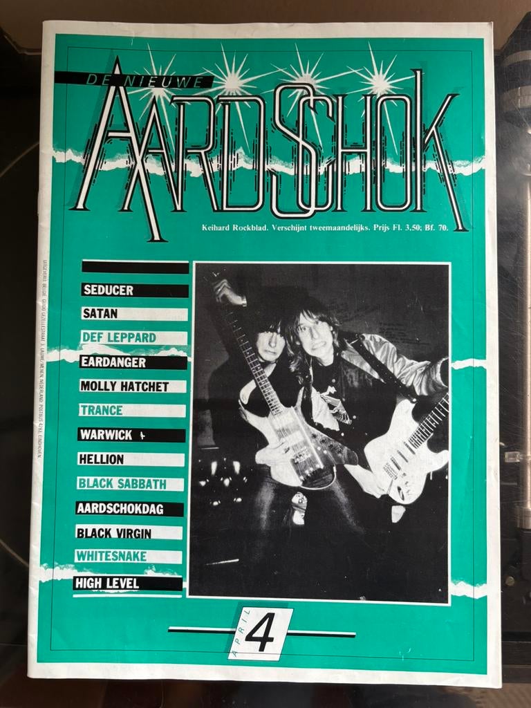 Aardschok nummer 4 1983 - metal rock magazine tijdschrift, Ophalen of Verzenden, 1980 tot heden, Tijdschrift