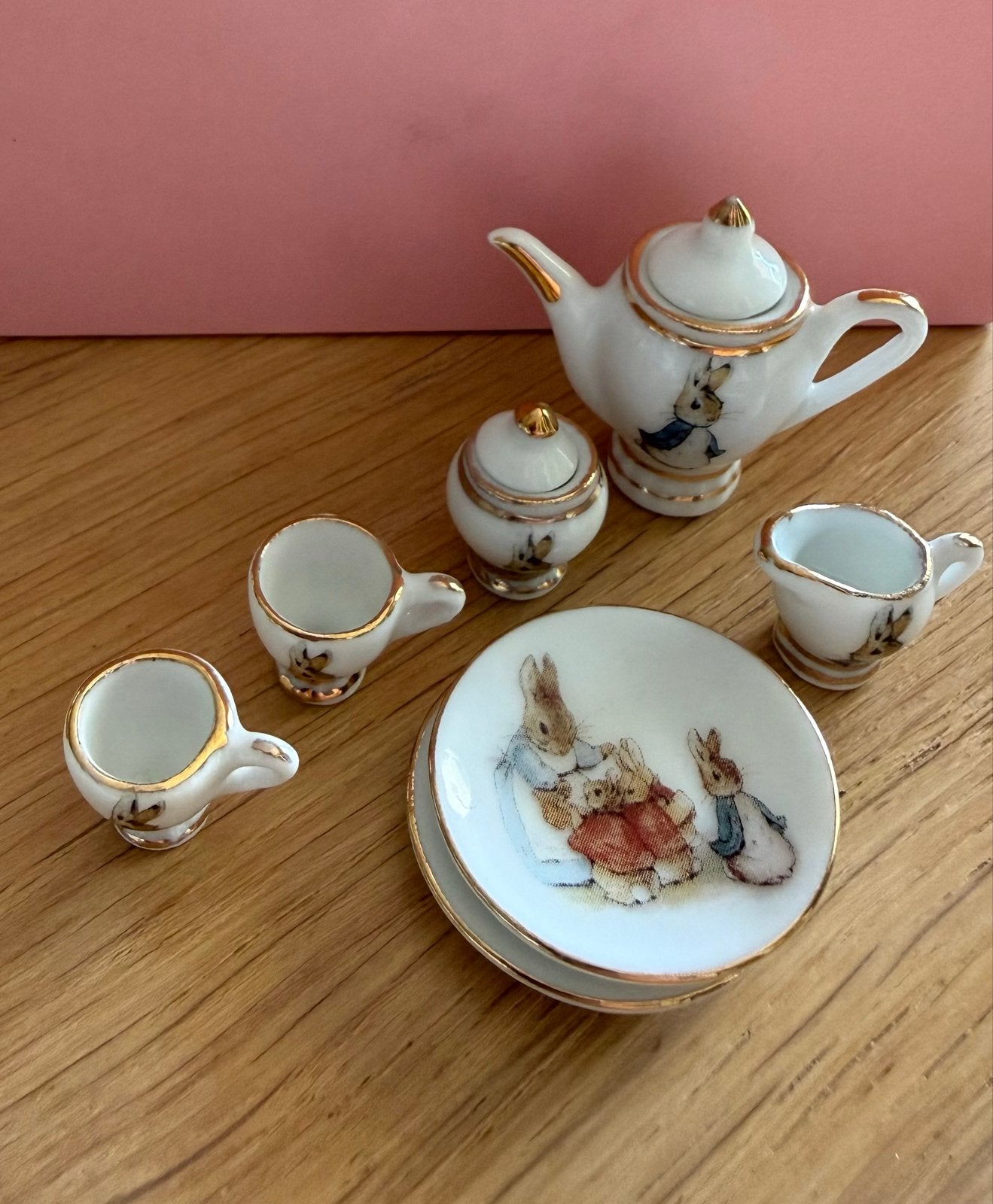 Beatrix Potter Peter Konijn Miniatuur Theeserviesje, Ophalen, Zo goed als nieuw, Jongen of Meisje