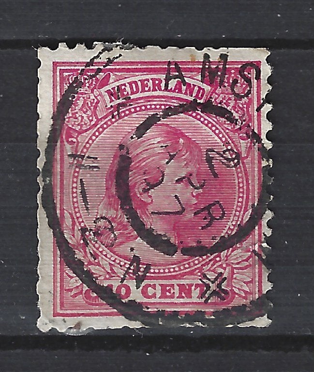 Nr. 37 AMSTERDAM grootrondstempel 1891 Nederland voor 10% CW, Postzegels en Munten, Postzegels | Nederland, Ophalen of Verzenden