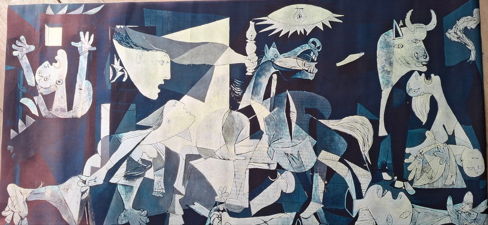 Guernica op linnen- Pablo Picasso reproductie, Antiek en Kunst, Ophalen of Verzenden