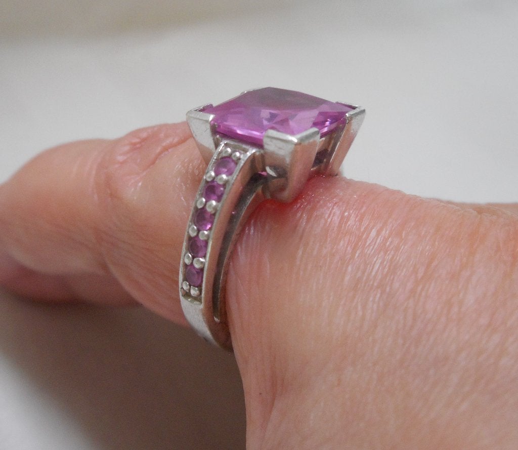 Zilveren Ti Sento ring met roze stenen nr.1011, Verzenden, Dame, Zilver, Zilver