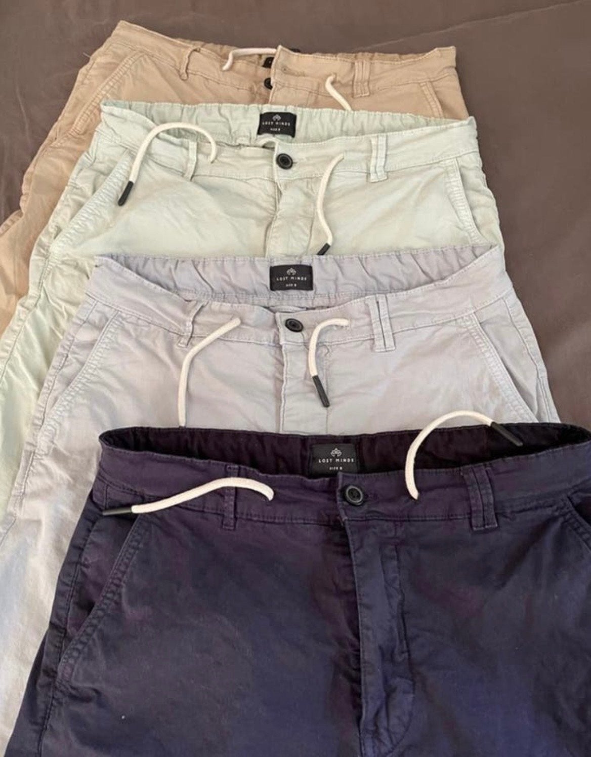 4x Lost Minds korte broeken maat S als nieuw, Ophalen of Verzenden, Zo goed als nieuw, Maat 46 (S) of kleiner, Beige