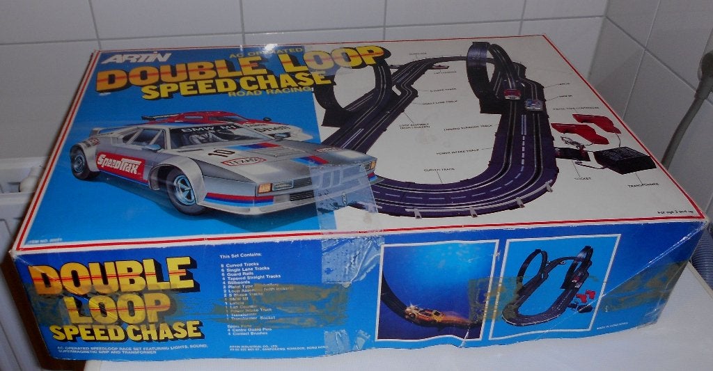 Artin vintage racebaan met een dubbele Looping ., Overige merken, Ophalen of Verzenden, Elektrisch, Met looping
