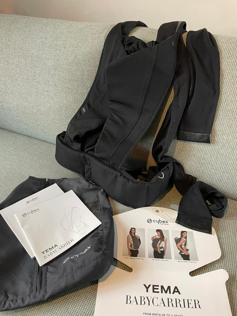 Cybex Platinum Yema tie draagzak zwart, Kinderen en Baby's, Babydragers en Draagdoeken, Overige merken, Ophalen of Verzenden, Zo goed als nieuw