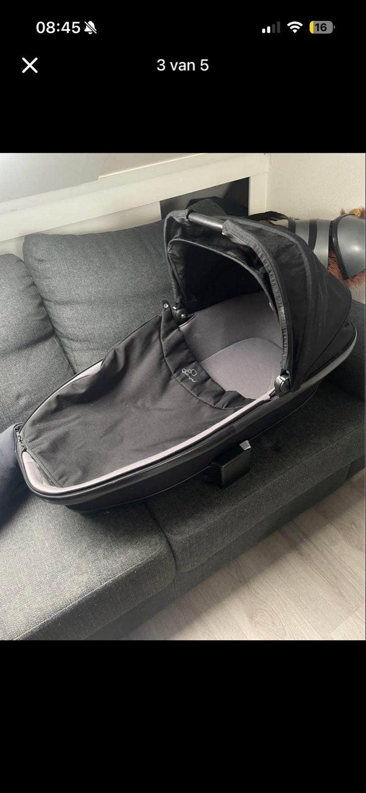 Quinny kinderwagen met reiswieg en voetenzak, Quinny, Zo goed als nieuw, Met reiswieg, Ophalen