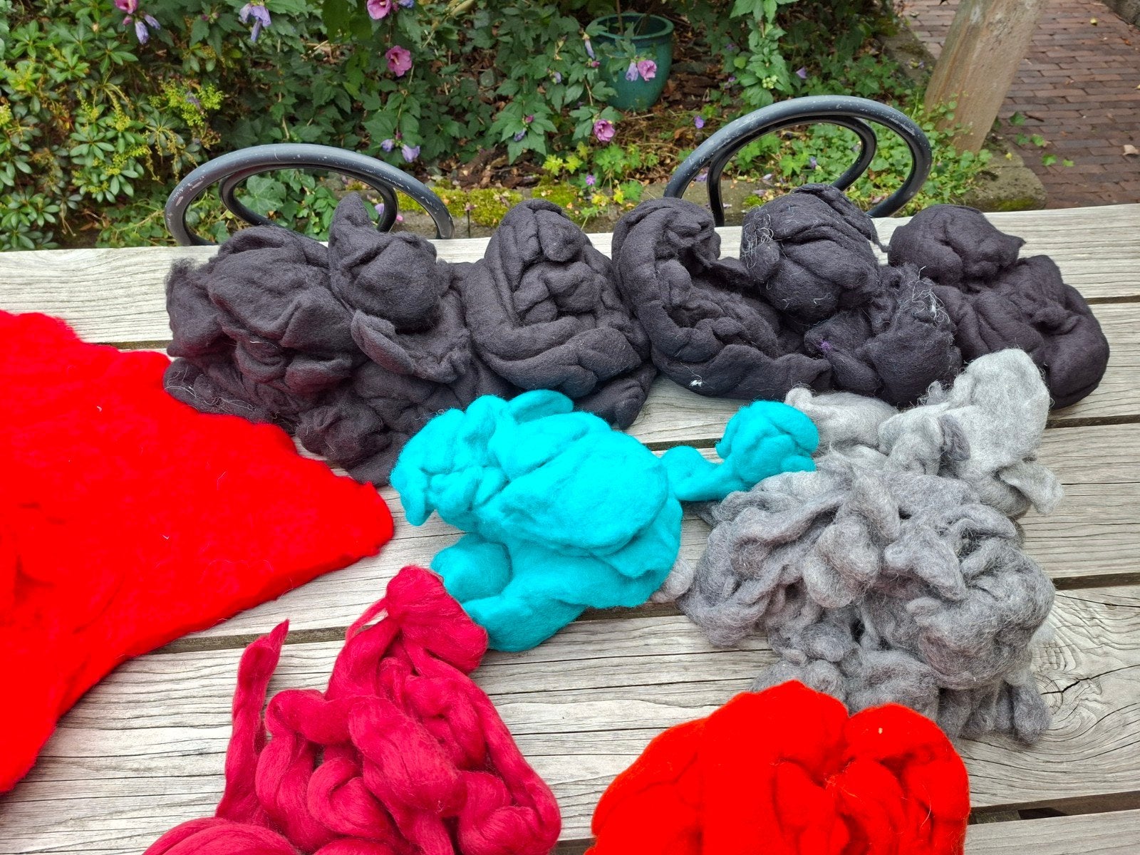 Diverse wol voor vilten en knutselen - Verschillende kleuren, Gebruikt, Textiel, Meerkleurig, Ophalen of Verzenden