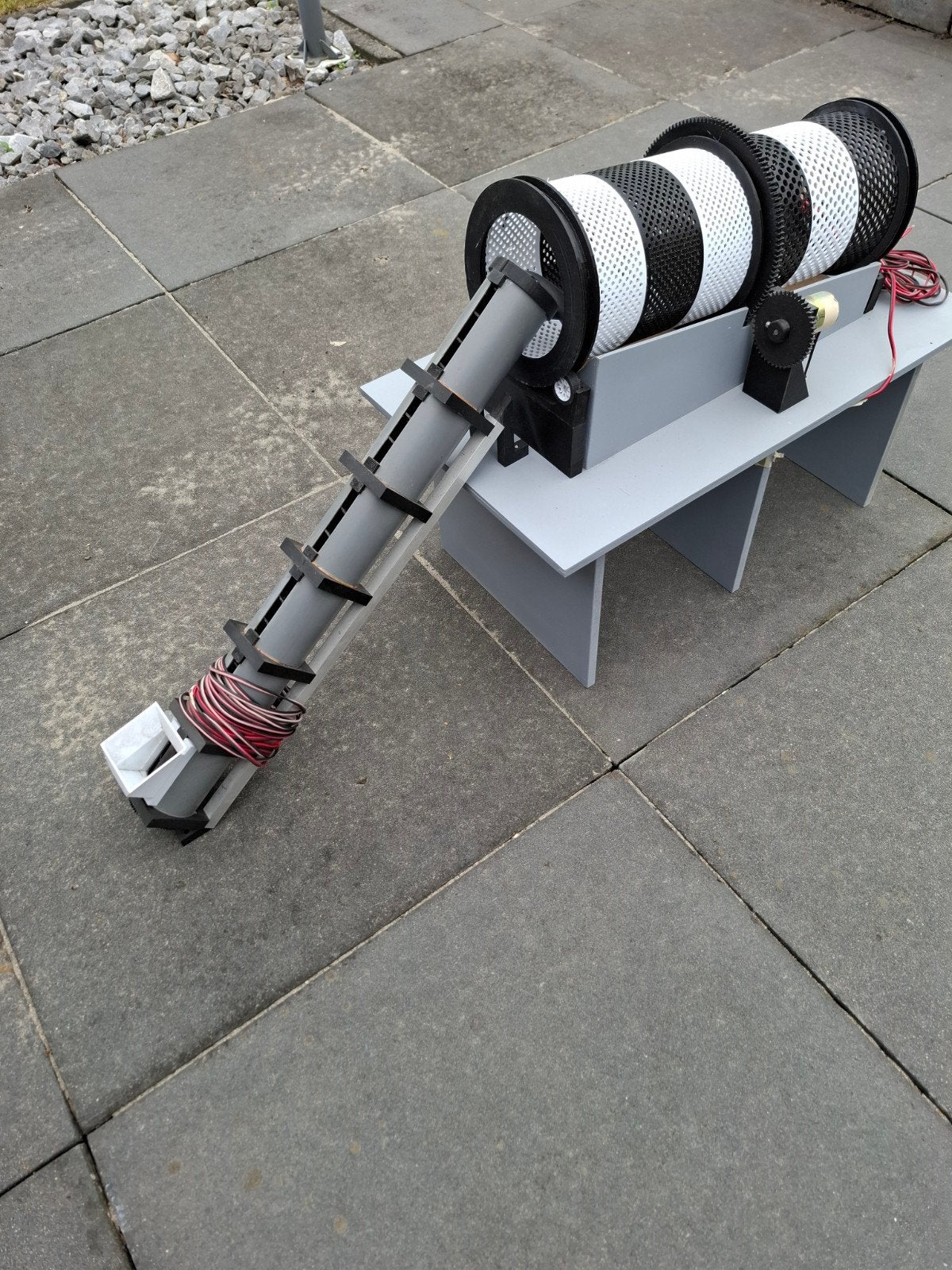 Sorteerinrichting met wormwiel 3d en hout, Ophalen, Zo goed als nieuw