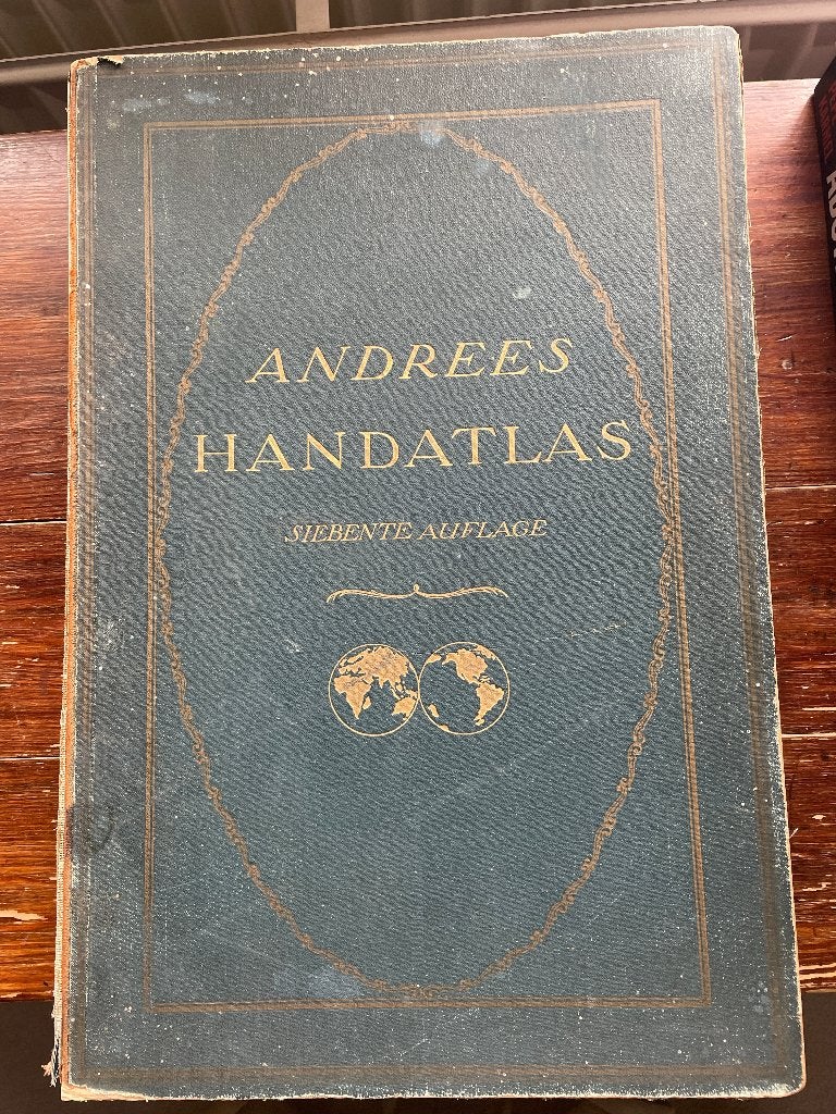 D'r Ernst Ambrosius Andrees Allgemeiner Handatlas 1921, Gelezen, Overige atlassen, Ophalen of Verzenden, Wereld