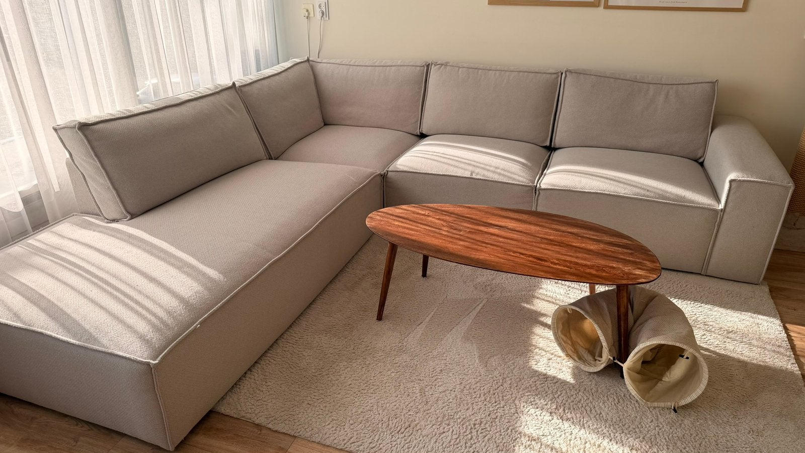 BEIGE Modulaire hoekbank James, Ophalen, Gebruikt