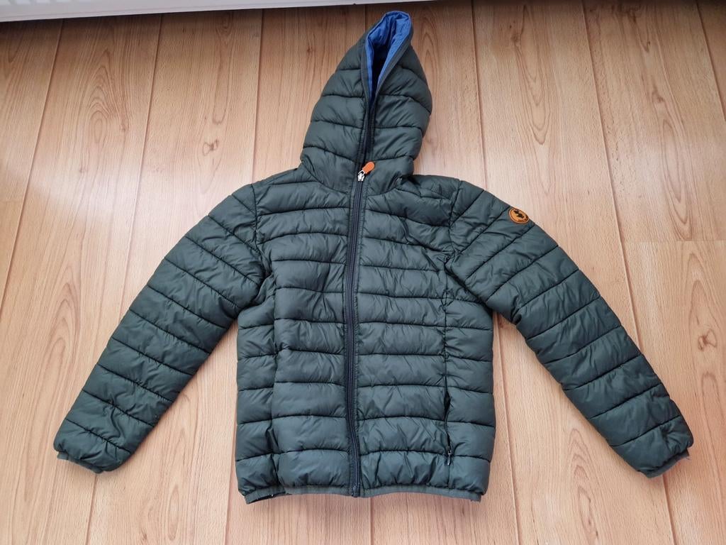 Jas jack merk Save the duck maat 128 groen herfst winter jas, Gebruikt, Ophalen of Verzenden, Save the duck, Jongen